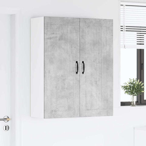 vidaXL Kitchen Wall Cabinet with Shelf Concrete Grey 80 x 31 x 100 cm