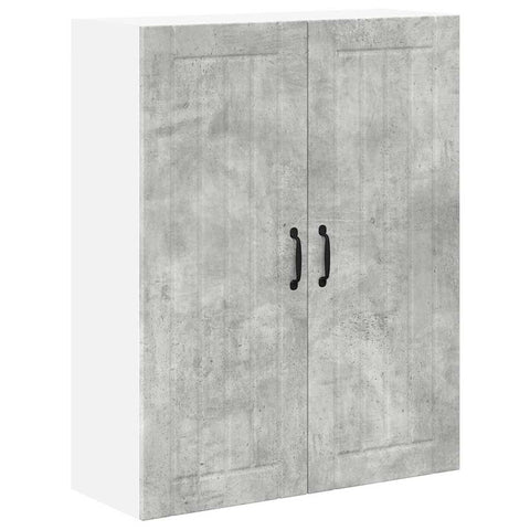 vidaXL Kitchen Wall Cabinet with Shelf Concrete Grey 80 x 31 x 100 cm