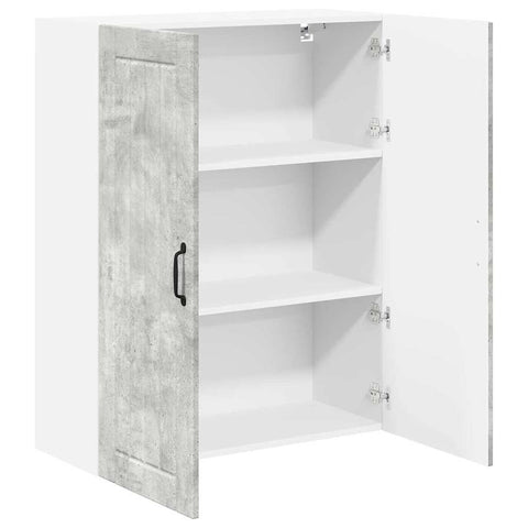 vidaXL Kitchen Wall Cabinet with Shelf Concrete Grey 80 x 31 x 100 cm