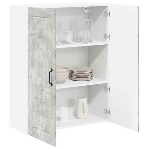 vidaXL Kitchen Wall Cabinet with Shelf Concrete Grey 80 x 31 x 100 cm
