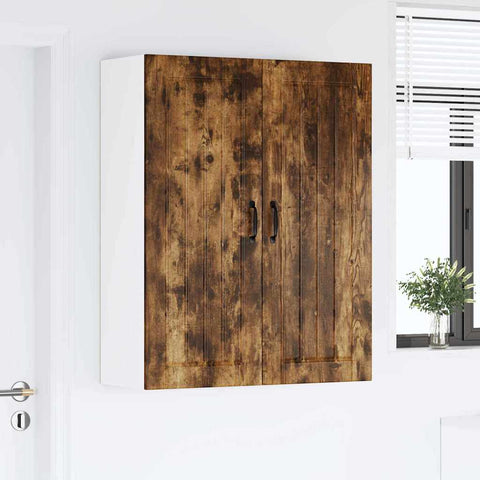 vidaXL Kitchen Wall Cabinet with Shelf Smoked Oak 80 x 31 x 100 cm