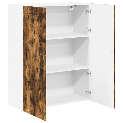 vidaXL Kitchen Wall Cabinet with Shelf Smoked Oak 80 x 31 x 100 cm