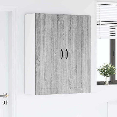 vidaXL Kitchen Wall Cabinet with Shelf Grey Sonoma 80 x 31 x 100 cm