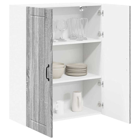 vidaXL Kitchen Wall Cabinet with Shelf Grey Sonoma 80 x 31 x 100 cm