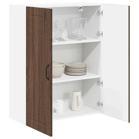 vidaXL Kitchen Wall Cabinet Brown oak 80 x 31 x 100 cm Engineered Wood