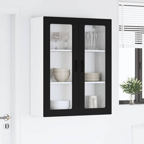 vidaXL Kitchen Wall Cabinet Black 80 x 31 x 100 cm Engineered Wood