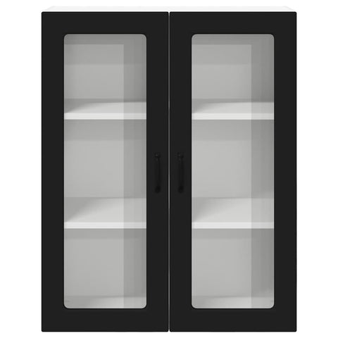 vidaXL Kitchen Wall Cabinet Black 80 x 31 x 100 cm Engineered Wood