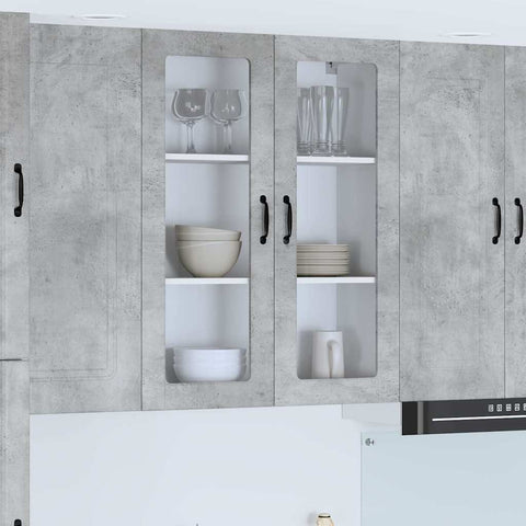 vidaXL Kitchen Wall Cabinet with Shelf Concrete grey 80 x 31 x 100 cm