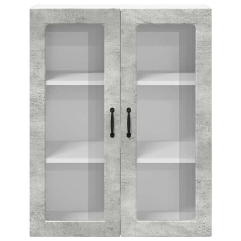 vidaXL Kitchen Wall Cabinet with Shelf Concrete grey 80 x 31 x 100 cm
