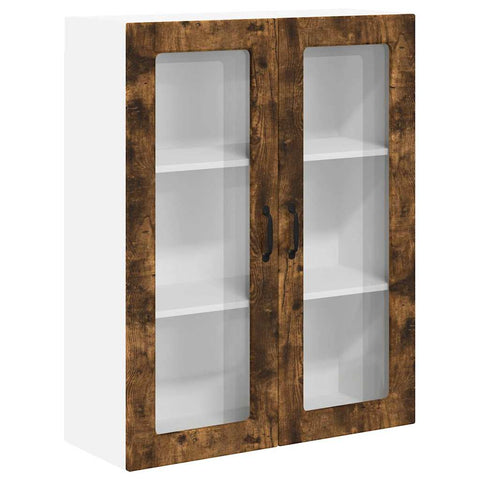 vidaXL Kitchen Wall Cabinet with Shelf Smoked oak 80 x 31 x 100 cm