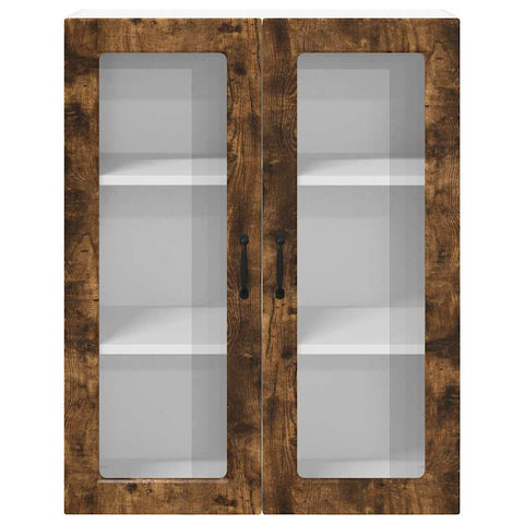 vidaXL Kitchen Wall Cabinet with Shelf Smoked oak 80 x 31 x 100 cm