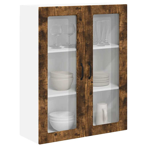 vidaXL Kitchen Wall Cabinet with Shelf Smoked oak 80 x 31 x 100 cm