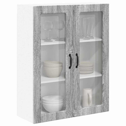 vidaXL Kitchen Wall Cabinet with Shelf Grey sonoma 80 x 31 x 100 cm