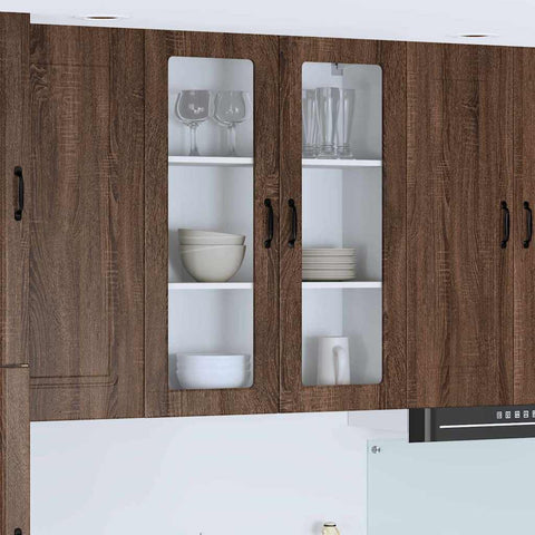 vidaXL Kitchen Wall Cabinet Brown oak 80 x 31 x 100 cm Engineered Wood