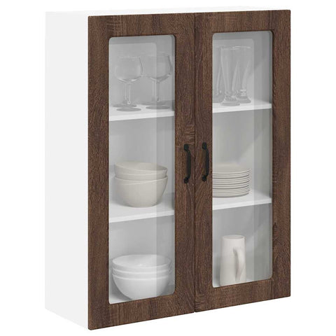 vidaXL Kitchen Wall Cabinet Brown oak 80 x 31 x 100 cm Engineered Wood