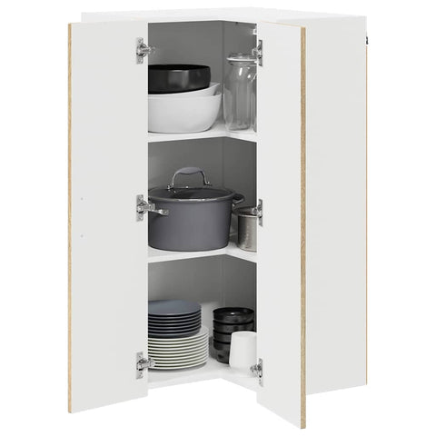 vidaXL Kitchen Wall Cabinet with Shelf Sonoma Oak 57 x 57 x 100 cm