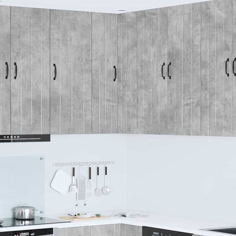 vidaXL Kitchen Wall Cabinet with Shelf Concrete Grey 57 x 57 x 100 cm