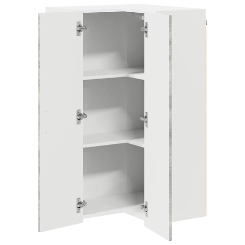 vidaXL Kitchen Wall Cabinet with Shelf Concrete Grey 57 x 57 x 100 cm