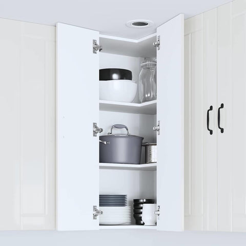 vidaXL Kitchen Wall Cabinet High Gloss White 57 x 57 x 100 cm