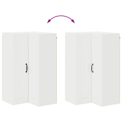 vidaXL Kitchen Wall Cabinet High Gloss White 57 x 57 x 100 cm