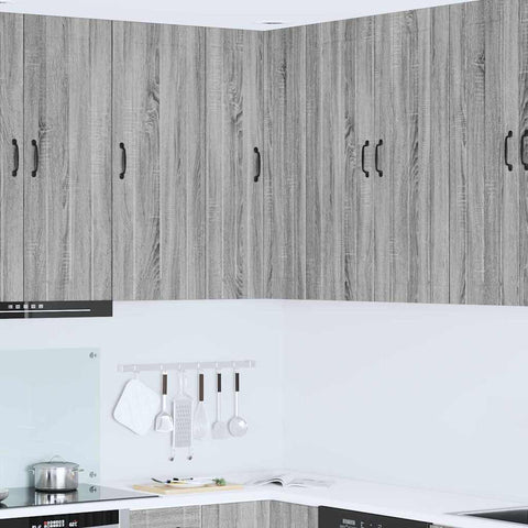 vidaXL Kitchen Wall Cabinet with Shelf Grey Sonoma 57 x 57 x 100 cm