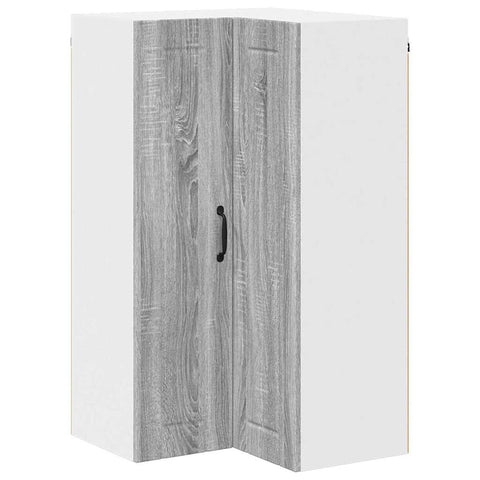 vidaXL Kitchen Wall Cabinet with Shelf Grey Sonoma 57 x 57 x 100 cm