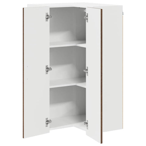 vidaXL Kitchen Wall Cabinet Brown Oak 57 x 57 x 100 cm Engineered Wood
