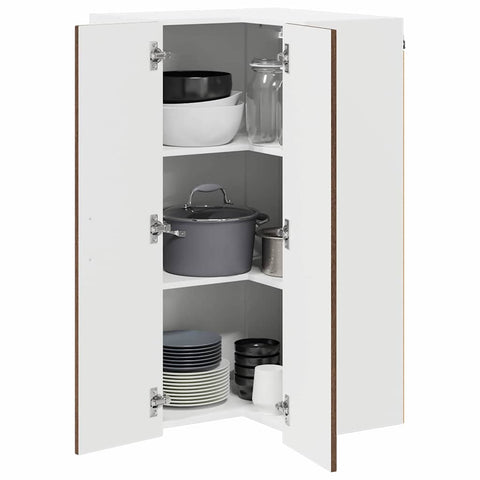 vidaXL Kitchen Wall Cabinet Brown Oak 57 x 57 x 100 cm Engineered Wood