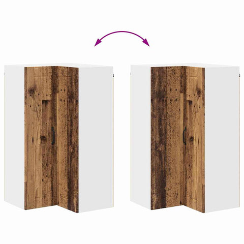 vidaXL Kitchen Wall Cabinet Old Wood 57 x 57 x 100 cm Engineered Wood