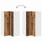 vidaXL Kitchen Wall Cabinet Old Wood 57 x 57 x 100 cm Engineered Wood