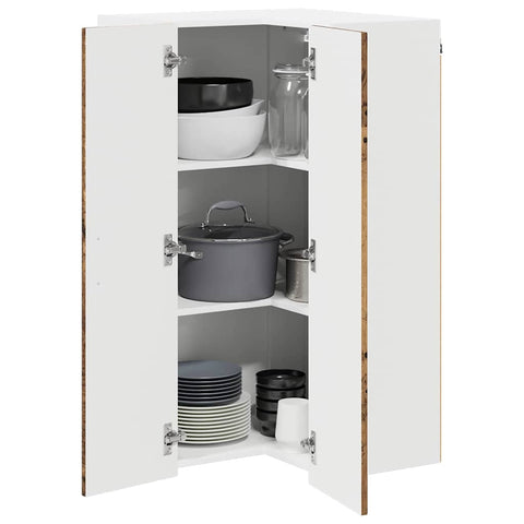 vidaXL Kitchen Wall Cabinet Old Wood 57 x 57 x 100 cm Engineered Wood