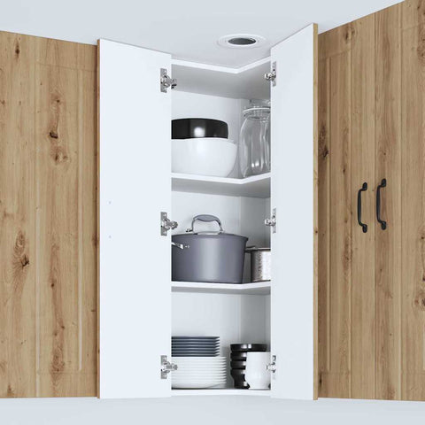 vidaXL Kitchen Wall Cabinet with Shelf Artisan Oak 57 x 57 x 100 cm