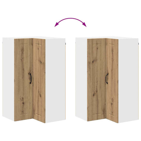 vidaXL Kitchen Wall Cabinet with Shelf Artisan Oak 57 x 57 x 100 cm