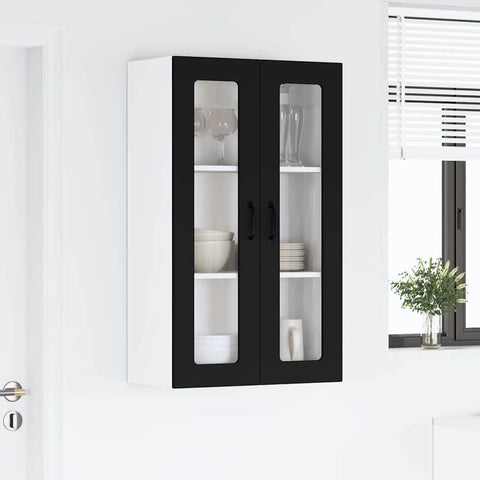 vidaXL Kitchen Wall Cabinet Black 60 x 31 x 100 cm Engineered Wood