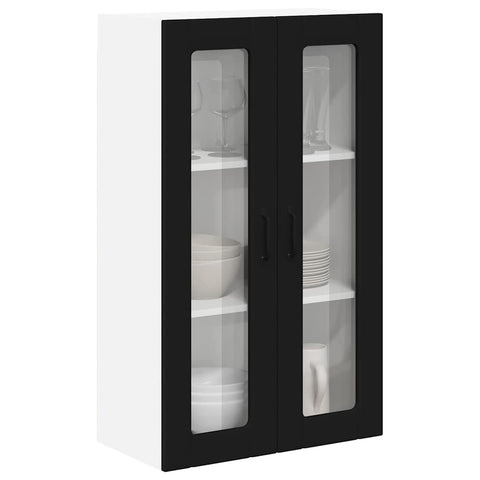 vidaXL Kitchen Wall Cabinet Black 60 x 31 x 100 cm Engineered Wood