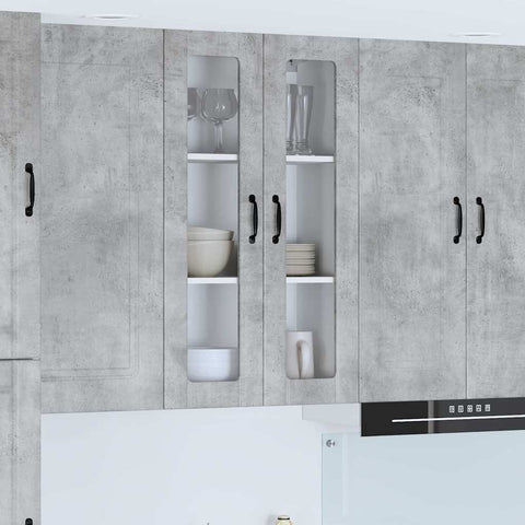 vidaXL Kitchen Wall Cabinet with Shelf Concrete grey 60 x 31 x 100 cm