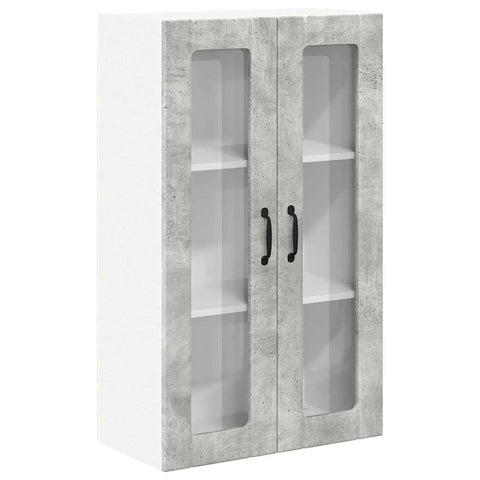 vidaXL Kitchen Wall Cabinet with Shelf Concrete grey 60 x 31 x 100 cm