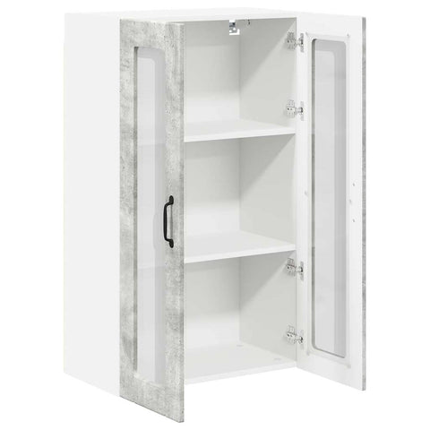 vidaXL Kitchen Wall Cabinet with Shelf Concrete grey 60 x 31 x 100 cm