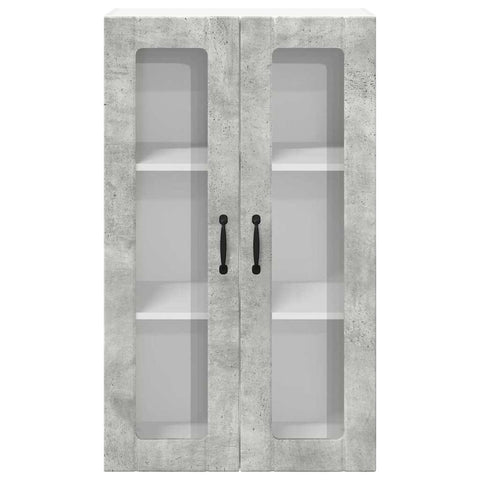 vidaXL Kitchen Wall Cabinet with Shelf Concrete grey 60 x 31 x 100 cm