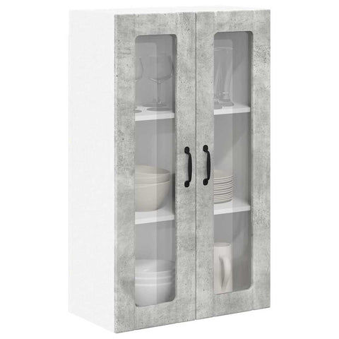 vidaXL Kitchen Wall Cabinet with Shelf Concrete grey 60 x 31 x 100 cm