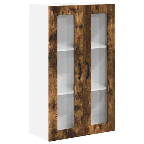vidaXL Kitchen Wall Cabinet with Shelf Smoked oak 60 x 31 x 100 cm