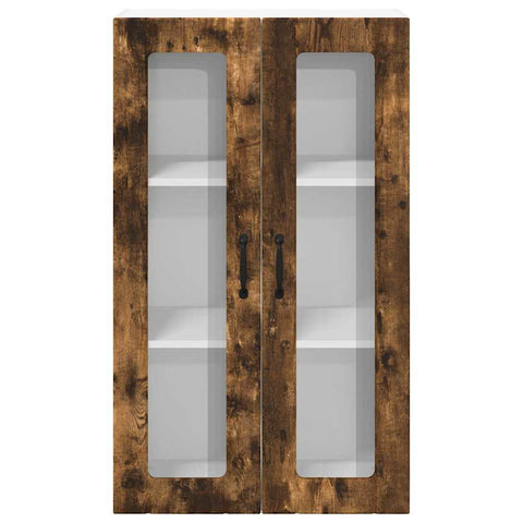 vidaXL Kitchen Wall Cabinet with Shelf Smoked oak 60 x 31 x 100 cm