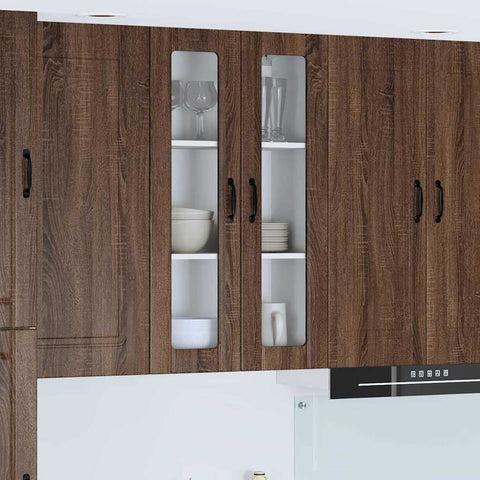 vidaXL Kitchen Wall Cabinet Brown oak 60 x 31 x 100 cm Engineered Wood