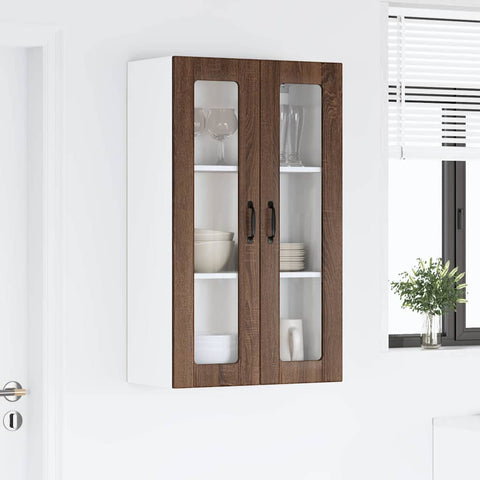 vidaXL Kitchen Wall Cabinet Brown oak 60 x 31 x 100 cm Engineered Wood
