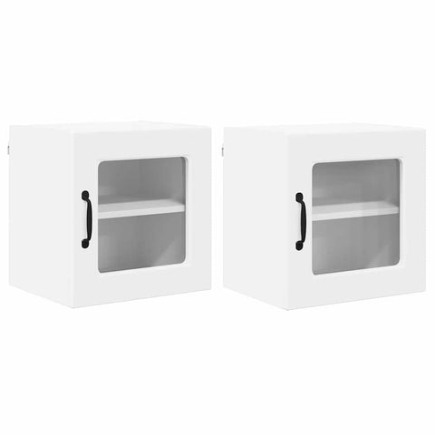 vidaXL Kitchen Wall Cabinet with Shelf 2 pcs White 40 x 31 x 40 cm
