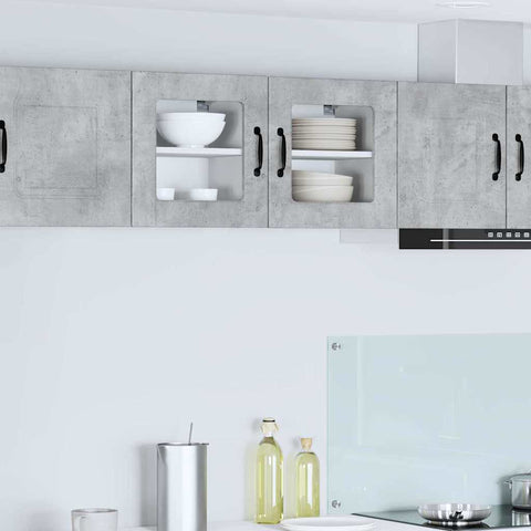 vidaXL Kitchen Wall Cabinet 2 pcs Concrete Grey 40 x 31 x 40 cm