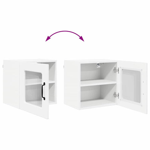 vidaXL Kitchen Wall Cabinet with Door High Gloss White 40 x 31 x 40 cm