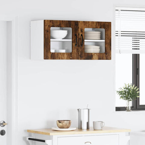 vidaXL Kitchen Wall Cabinet Smoked Oak 40 x 31 x 40 cm Engineered Wood
