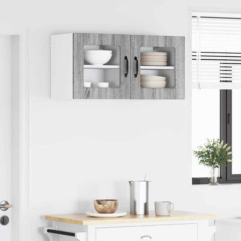 vidaXL Kitchen Wall Cabinet with Shelf Grey Sonoma 40 x 31 x 40 cm