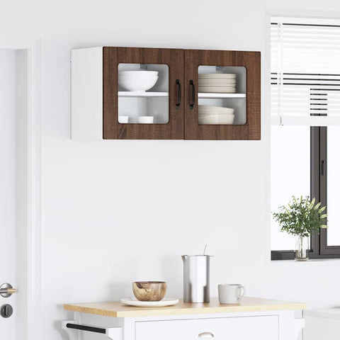vidaXL Kitchen Wall Cabinet Brown Oak 40 x 31 x 40 cm Engineered Wood